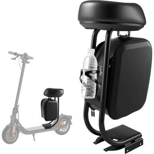 Electric Scooter Seat Compatible with Segway Ninebot F20 F25 F30 F40 Seat Attachment for Adult with 10L Large Storage Bag, Cup Holder, PU Cushion