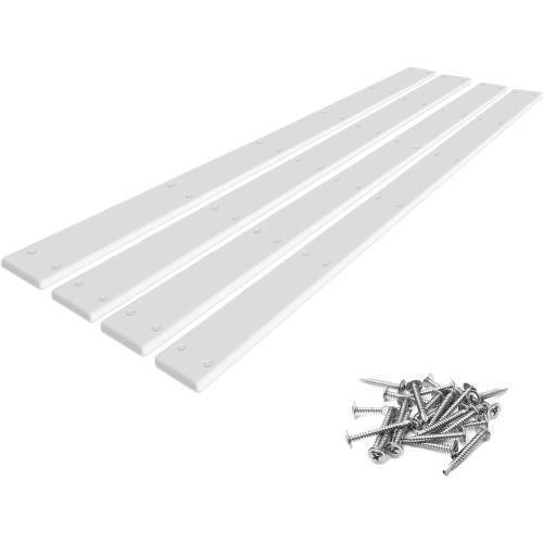 Size 48 X 3 PE Trailer Bunk Glides, Heavy Duty Boat Trailer Bunk Slide Pads with Screws and 12 Holes, Smoother Boat Trailer Glide Bunk Enders for Loadings and Launches Easier