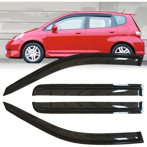 4pcs Original Shatterproof Rainproof Side Window Wind Deflectors for Honda Fit 07-08,Tape-on Rain Guard Sets,Nice Looking Window Visors for Cars,Window Deflector fit for 2007-2008 Honda Fit 94743