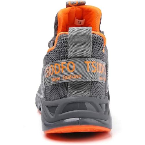Size 11 Color Grey SKDOIUL Men Sport Running Shoes Mesh Breathable Trail Runners Fashion Sneakers