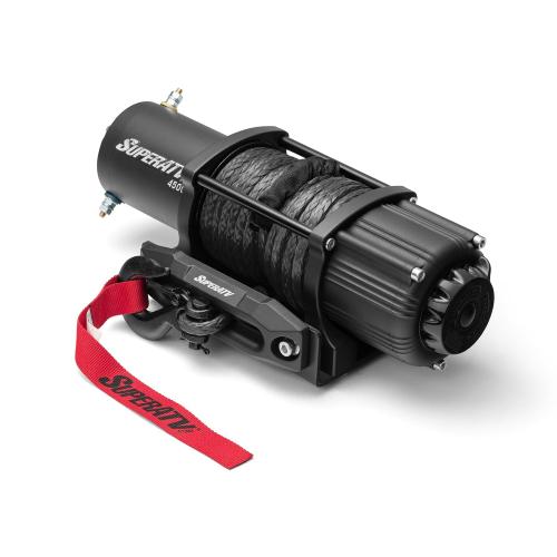 SuperATV 4500 LB Black Ops Winch Kit | 4500 Lb. Winch with Synthetic Rope, Waterproof Solenoid and Seals, 1.3 HP Motor, 166:1 Gear Ratio