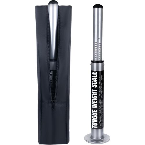 Trailer Tongue Weight Scale 2000 lbs Capacity – RV Hitch Load Gauge with Waterproof Storage Case – Portable Towing Safety Tool Accessories Kit for Trucks, Travel Trailers, Campers, Cargo & Boat