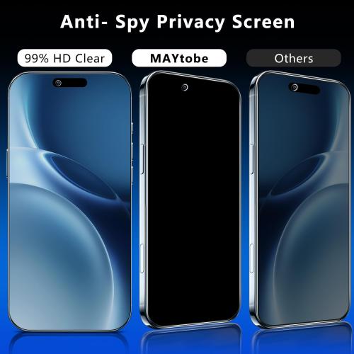 MAYtobe 2-Pack Privacy Screen Protector for iPhone Air Tempered Glass