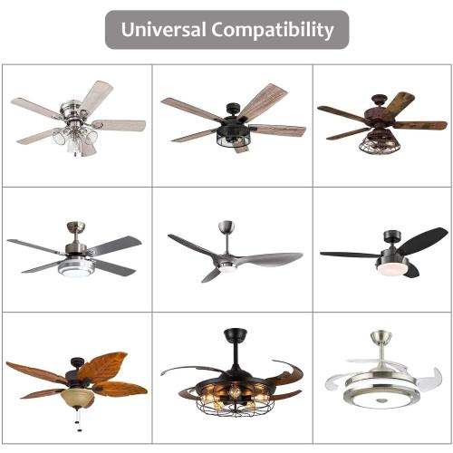 3 Pack Universal Small Size Ceiling Fan Remote Control Kit, Mini Wireless Remote Control and Receiver Kits for Ceiling Fan Lamp