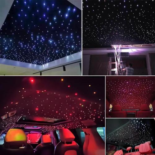 AKEPO Upgraded Car Home APP Fiber Optic Lights kit 10W RGBW Twinkle   Music Effect Star Ceiling Sky Light, Optical Fiber Cable 450