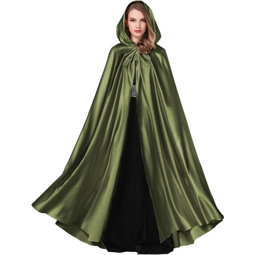 BEAUTELICATE Women's Large  Hooded Cape Cloak Poncho Full Length