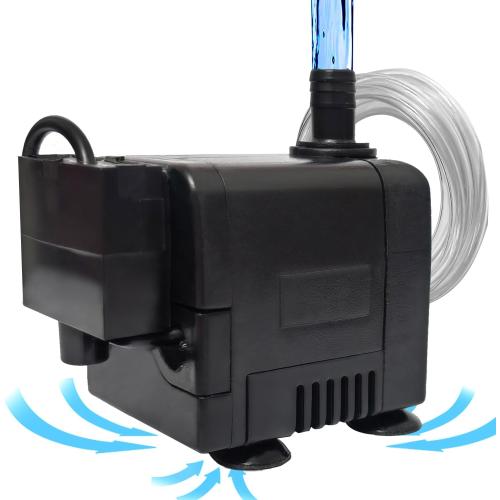 Black Small Pump With Level Sensor 110V Mini Condensate Pump Automatic Submersible Water Pump For Dehumidifier,Air Conditioner,HVAC,Ice Maker, Furnace,Air Cooler,PM03