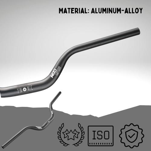 Mixsuper Mountain Bike High Riser Handlebar 31.8mm Length 720mm Rise 90mm Aluminium Alloy MTB Handlebar Black