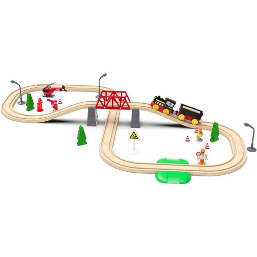 Battery Operated Locomotive Train, Magnetic Trains Toy for Wooden Tracks, Motorized Train Compatible with Thomas, Brio, Chuggington, Melissa & Doug