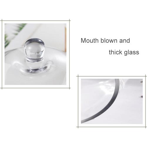 7.5 Tall Handmade Glass Cloche, Thick & Sturdy, Dia 5xH 7.5, For Terrarium, Plants, Trinkets, Cakes, Figurines, LED Light String, Candle. Cloche Glass Dome, Bell Jar Display Case (1, 5.12x7.48)