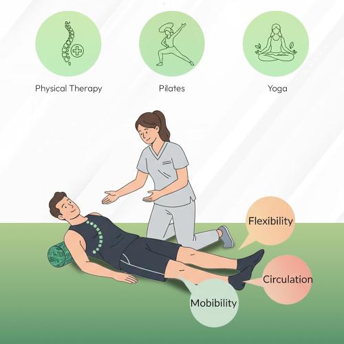 Soft Density Foam Roller 36 x 6 – Low Density Physical Therapy Roller for Exercise, Pilates, Yoga, Gentle Massage & Muscle Recovery – Green Marbled Round