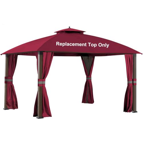 SCOCANOPY Replacement Cover Fit for 10X12 Ft Eagle Brooke Soft Top Gazebo Model A101007600, A101007603, A101007604,(Burgundy)