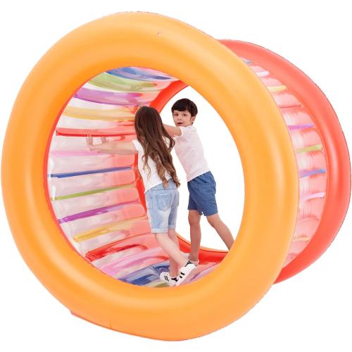 Size 73 Diameter Inflatable Giant Colorful Rolling Wheel for Outdoor Backyard Lawn