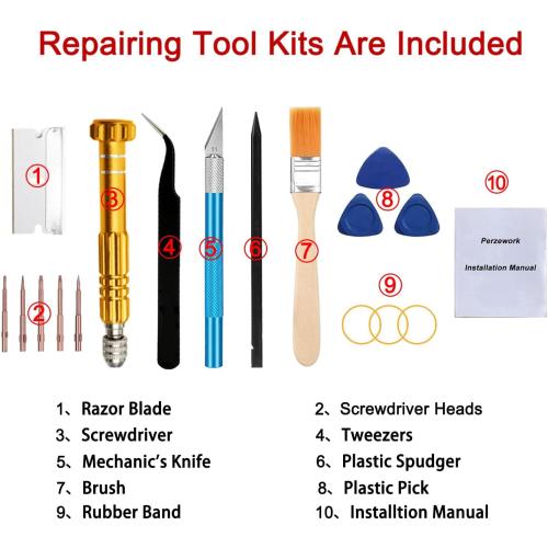 Rear Back Glass Replacement for iPhone 15 Pro Max 6.7-inches with Reparing Tool Kit and All Necessary Parts (Natural Titanium)