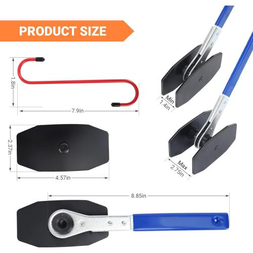 Brake Caliper Compression Tool, Caliper Piston Compressor Tool with 360 Rotating Ratchet, Professional Brake Caliper Tool for Single Twin Quad Piston, Car Truck SUV Brake Repair, Blue