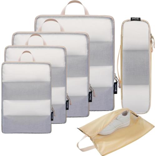 BAGAIL 6 Set Ultralight Compression Packing Cubes Packing Organizer for Travel Accessories Luggage Suitcase Backpack