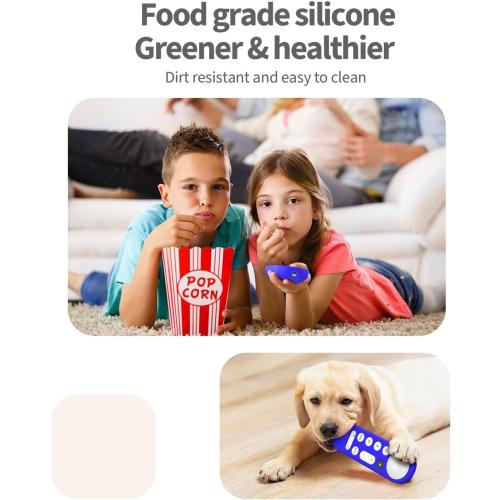 Silicone Cover Case for Google TV Streamer 4K Google TV (4K) Voice Remote 2024 Remote Cover Anti-Slipping Silicone Case (Blue)