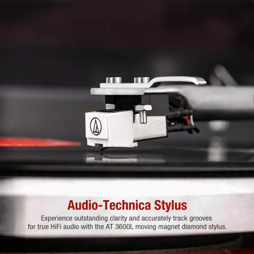 1 BY ONE Belt Drive Turntable with Bluetooth Connectivity, Built-in Phono Pre-amp, USB Digital Output Vinyl Stereo Record Player with Magnetic Cartridge, 33 or 45 RPM