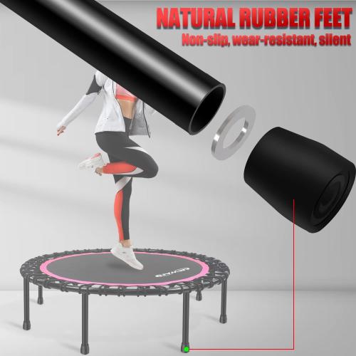 Newan 40-48 Silent Mini Trampoline Fitness Trampoline Bungee Rebounder Jumping Cardio Trainer Workout for Adults-Max Limit 330lbs