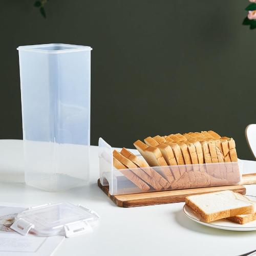 SUYUDSM Bread Box, 5L Bread Box Storage for Kitchen Countertop Plastic (Black with Tray,1Pack)