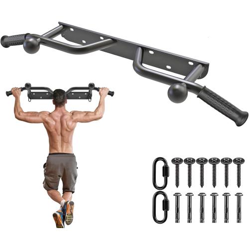 Kipika Heavy Duty Wall Mounted Doorway Pull Up Bar, Multifunctional Chin Up Bar, Portable Fitness Door Bar, Body Workout Home Gym System