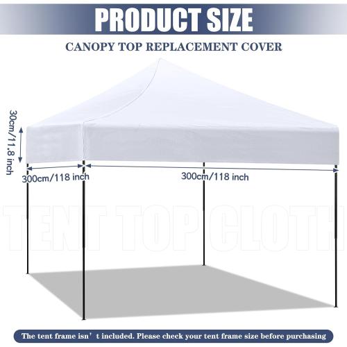 White Amylove 4 Pcs 10x10 ft Canopy Replacement Top Cover with 4 Removable Side Walls, Waterproof Sunshade Top for Outdoor Camping Events, and Privacy (Canopy Not Included)(White)