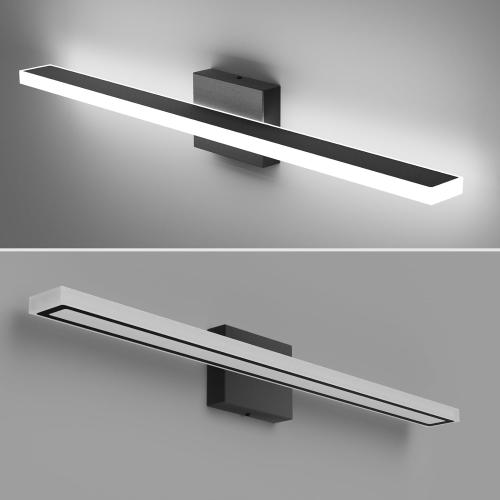 31.5inch Black LED Bathroom Vanity Light Bar 24W Modern Bath Light Fixture Over Mirror Vanity Light Cool White 6000K