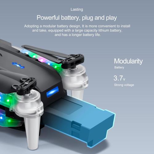 ikaufen E99 Drone Single camera,No Screen Control Camera for Adults RC Drone With 480P Dual Camera WiFi FPV Foldable Quadcopter Aircraft  1 Battery (E99 No Screen Control Black)