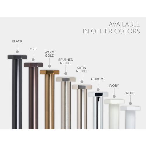 Ivilon Tension Curtain Rod - Hexagonal Spring Tension Rod for Windows or Shower, 54 to 90 Inch, Warm Gold