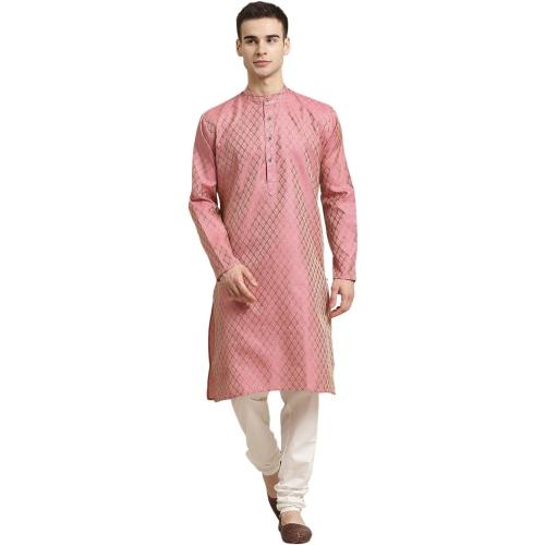 Sojanya XL (Since 1958 Men'S Jacquard Silk Self Design Only Kurta