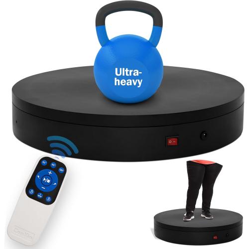 19.7In Remote Large Motorized electric turntable Rotating platform Photography Turntable Motorized lazy susan Base giratoria para for Photography,3D Scanner,Heavy duty display(Load Range:220~500lbs)( Missing the parts)
