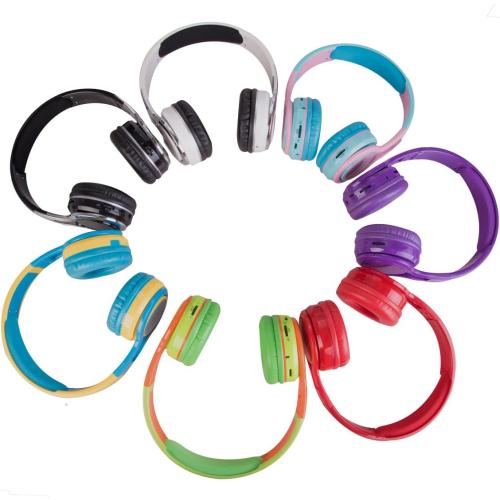 Contixo KB-2600 Over Ear Headphones - Wireless Bluetooth Headphones Kids Safe - 85dB with Volume Limited with Long Lasting Battery - Built-in Mic - Micro SD Card Slot - FM Stereo Radio (RED)