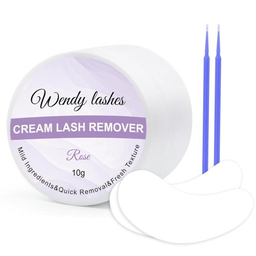 Lash Remover for Lash Extensions Low Irritation 10g Cream Glue-Remover Professional Fast Sensitive Skin Dissolution Lash Extension Remover By WENDY LASHES（Rose,10g）