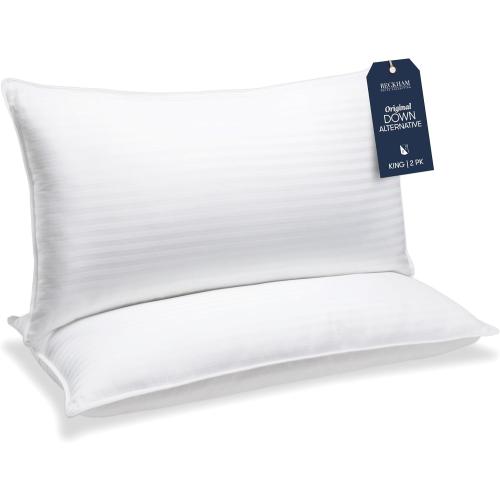 Beckham Hotel Collection Bed Pillows standard Size Set of 2 - Down Alternative Bedding Gel Cooling Big Pillow for Back, Stomach or Side Sleepers