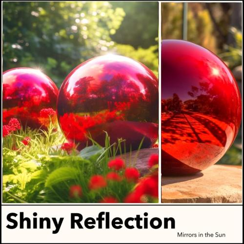 Size 10 Inch Color Red Stainless Steel Gazing Globe,v2croft Hollow Ball Mirrored Surface Polished Shiny Sphere,Garden Stainless Steel Gazing Ball for Outdoor Lawn Pond Yard Ornament(red)