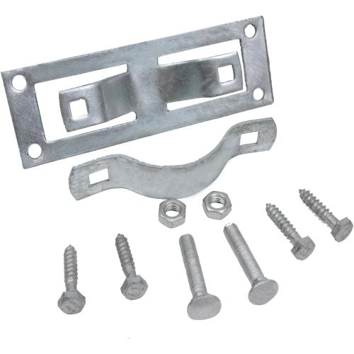 2-3/8 Fence Bracket SupConn (12Pcs), Steel to Wood Fence Brackets,Fence Brackets for Metal Posts,Metal Fence Post Brackets - Fence Post Repair (Include Screws)