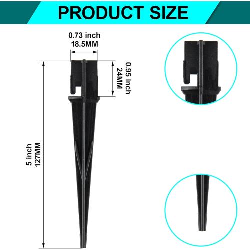 Replacement Stakes for Christmas Candy Cane Lights Outdoor 10PCS - Size 0.72 * 5 Inches, Plastic Candy Cane Pathway Markers Lights Spike, Used to Maintain Candy Cane Pathway Lights