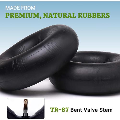 AR-PRO 11x4.00-5|11x4.50-5|11x6.00-5 Heavy Duty Replacement Inner Tube with TR-87 Bent Valve Stem (2-Pack) - for Wheelbarrows, Mowers, Hand Trucks and More