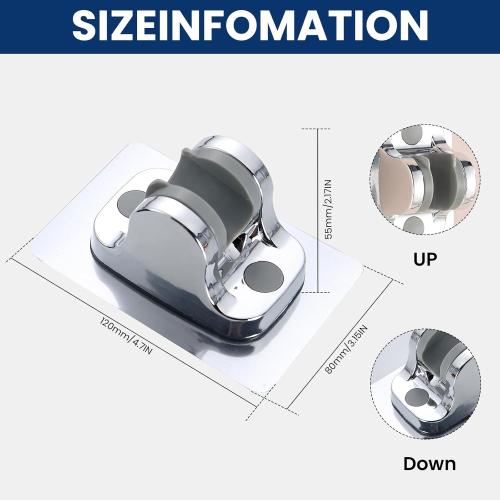 Hand held Shower Head Holder-Relocatable Handheld Showerhead Holder, Suitable for Installation On Smooth Surfaces