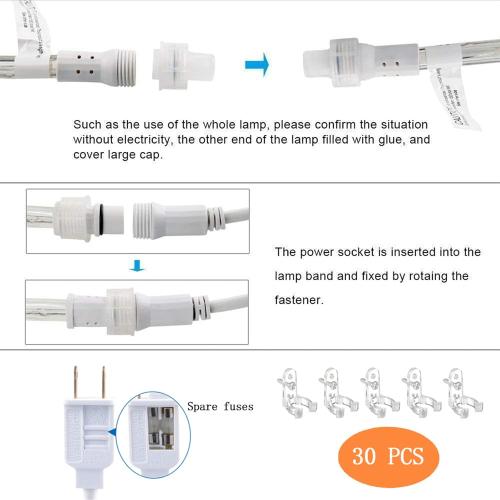 100ft LED Rope Lights Outdoor, 720 LED Connectable and Flexible Tube Lights with 8 Modes, Waterproof LED Rope Lighting for Garden, Patio, Pool, Bedroom, Party, Indoor Outdoor Decoration (Multicolor)
