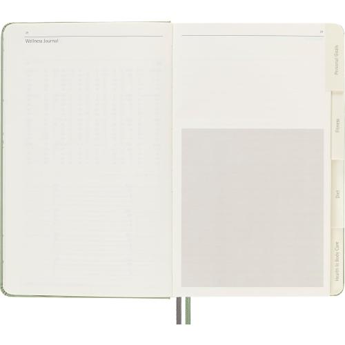 Moleskine Passion Journal, Wellness, Hard Cover, Large (5 x 8.25) Willow Green, 400 Pages
