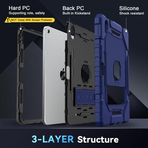 Grifobes for iPad A16 Case 11th Generation 11 inch 2025 / iPad 10th Generation Case 10.9 inch 2022, Heavy Duty Military Grade Shockproof Cover with Pencil Holder for i Pad 11/10 Gen (Navy Blue)