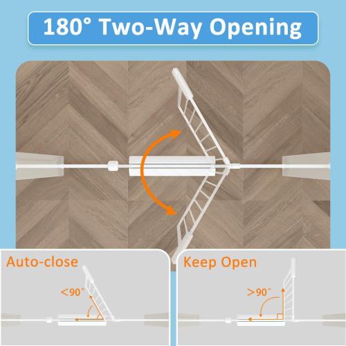 TSAYAWA Baby Gate Extra Wide Fits 29-57.5 inch Wide Opening - Dog Pet Gates for Doorways Stairs No Drilling Pressure Mounted - Large Child Safety Gate Indoor Outdoor White