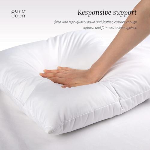 puredown® 30 x 30 Feather Down Throw Pillow Insert, 1 Pack Euro Pillow for Decorative Bed Cushion Couch Sofa