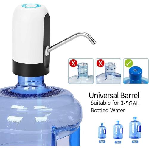 Myvision Water Dispenser for 5 Gallon Bottle,Portable USB Charging Electric Water Pump, Drinking Water Jug Pump for Home, Kitchen, Living Room, Office,Camping,Universal for 3-5 Gallon (White)