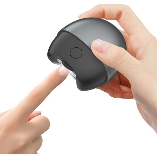 Electric Automatic Nail Clipper with Light, 2 Speeds, Magnetic Cover, Nail Scraps Storage, USB Rechargeable, Safety Electric Fingernail Trimmer for Kids, Adult, Seniors, Men, Caregivers, Grey