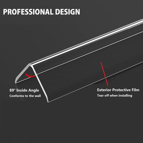 Clear Wall Corner Protector, 2 PCS Self-Adhesive Corner Protectors for Walls, 1.57 W x 35.4 L, Wall Corner Guard for Baby，Furniture，Door，Tables，Cover Sharp Furniture，Easy to Install