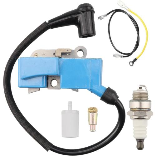 588937403 Ignition Coil with Spark Plug for Husqvarna 365X-TORQ, 372XP X-TORQ, 372XP XPX-TORQ Chainsaw, for Jonsered CS2166 CS2172, for RedMax GZ7100 Replaces 586880303 522795403