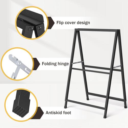 Relx A Frame Signs 24x36 Inch Outdoor, Heavy Duty Sandwich Board Signs, Double-Sided A Frames Sign Holder Business for Outside(Frame only).
