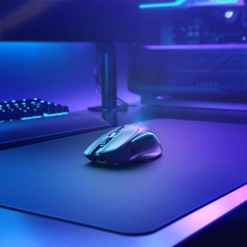 Glorious Gaming Model I 2 Wireless Gaming Mouse - Hybrid 2.4Ghz & Bluetooth, 75g Superlight, 9 Buttons (2 Swappable), RGB, PTFE Feet, MMO/MOBA/FPS, Long Battery Life, Side Thumb Rest - Black